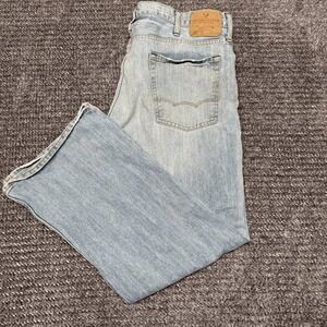 Vintage American Eagle Outfitters Mens Bootcut Jeans 40x30 Light Wash Blue Denim